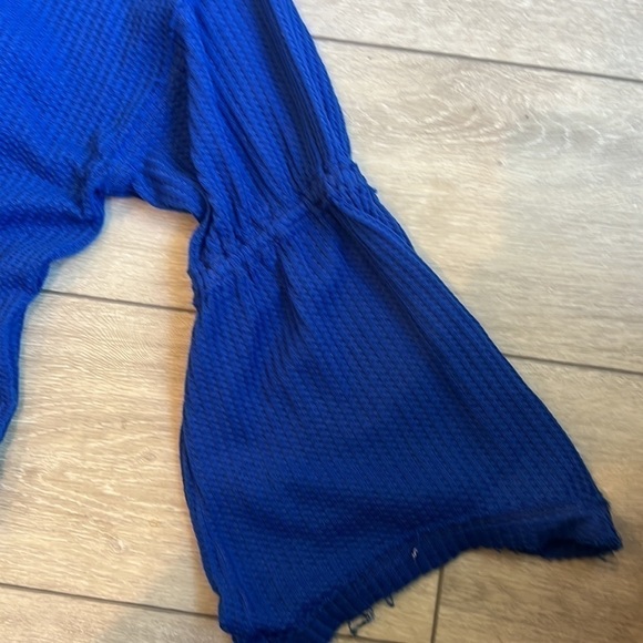 Free people shades of blue oversized boho tunic bundle of two tops size small - Picture 3 of 9